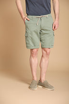 Chile Golf men's cargo jogger bermuda shorts in stretch jersey, Slim Fit