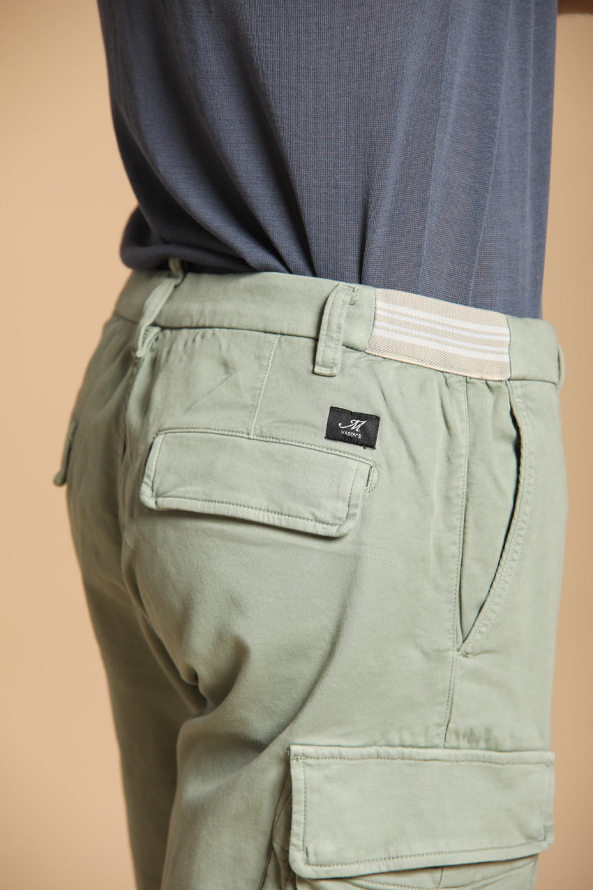 Chile Golf men's cargo jogger bermuda shorts in stretch jersey, Slim Fit