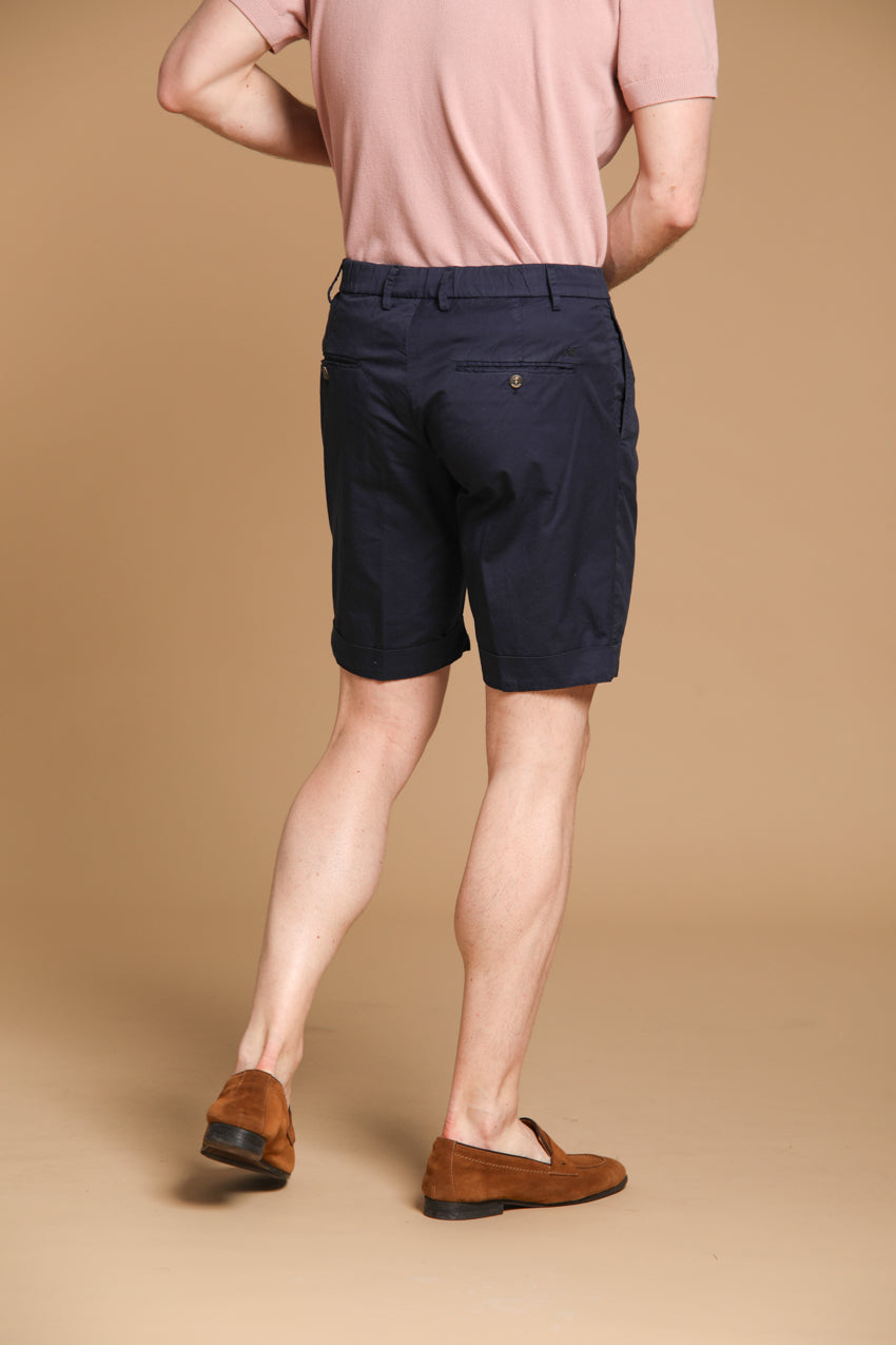 New York 1 Pinces City String Bermuda chino homme en Coton Pima Regular Fit