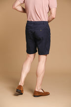 New York 1 Pinces City String Bermuda chino homme en Coton Pima Regular Fit