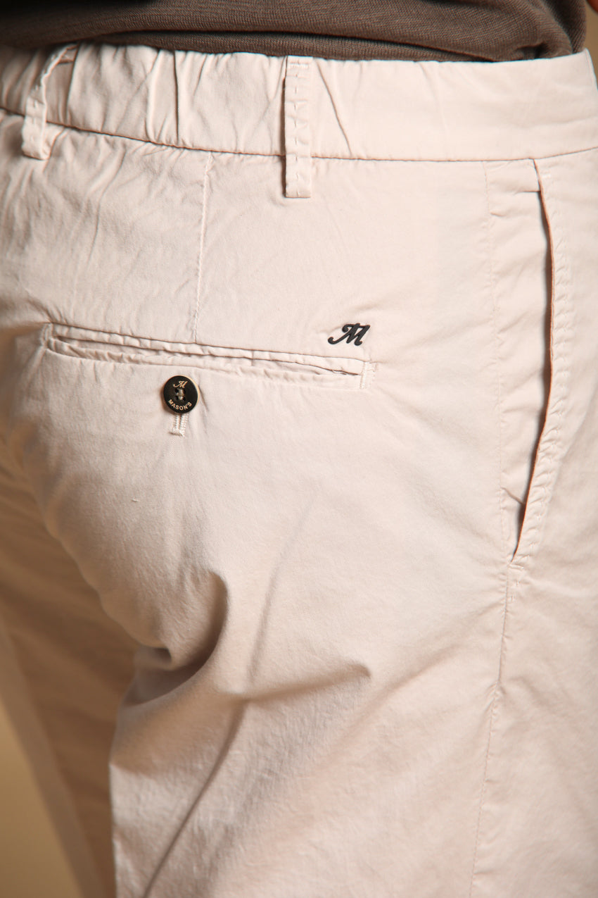 New York 1 Pinces City String Bermuda chino homme en Coton Pima Regular Fit