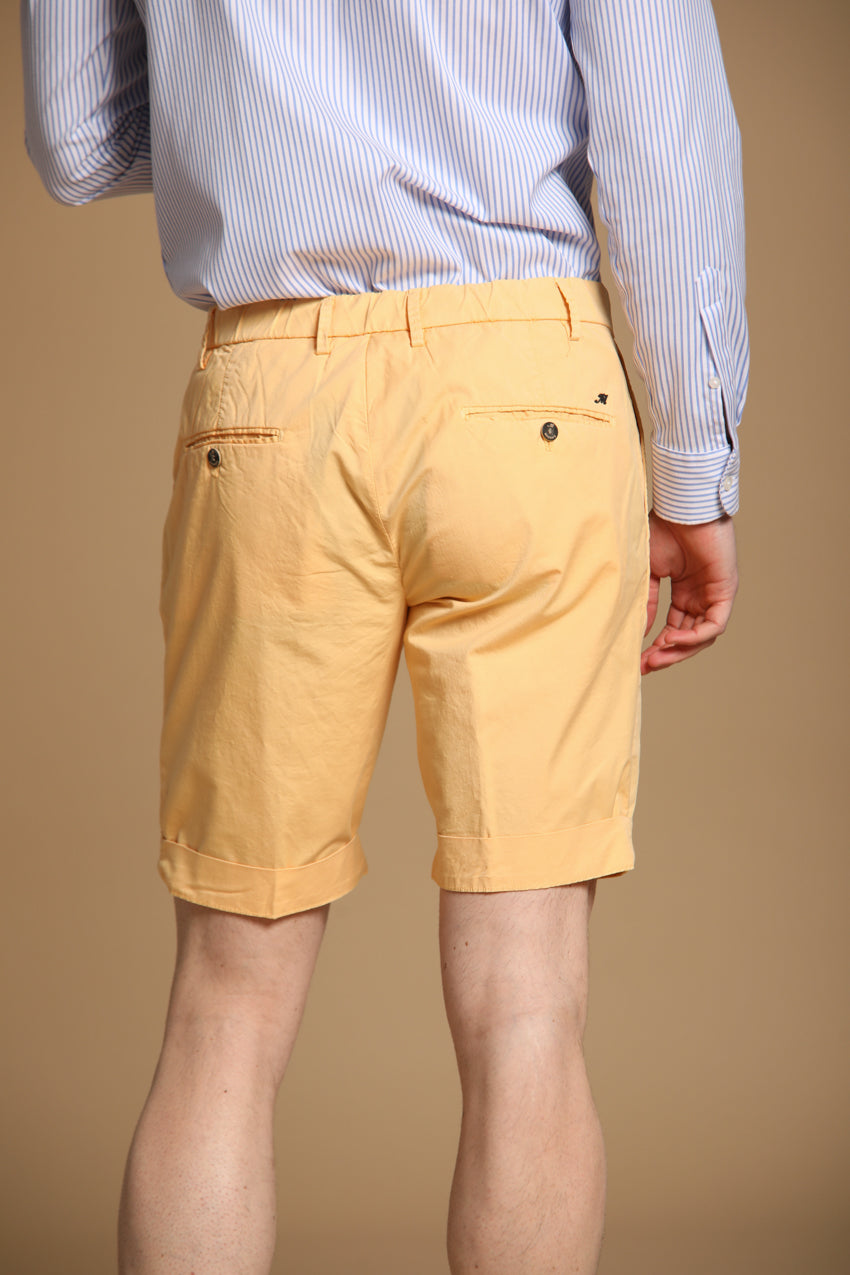 New York 1 Pinces City String Bermuda chino homme en Coton Pima coupe Regular Fit