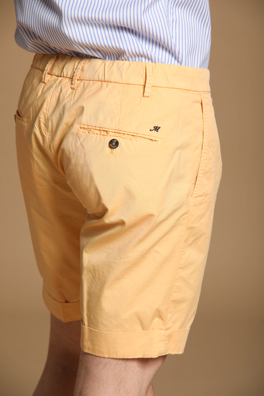 New York 1 Pinces City String Bermuda chino homme en Coton Pima coupe Regular Fit