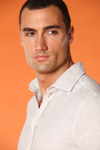 Torino camicia uomo a manica lunga in lino