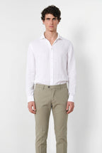 Torino camisa hombre en tela de lino ①