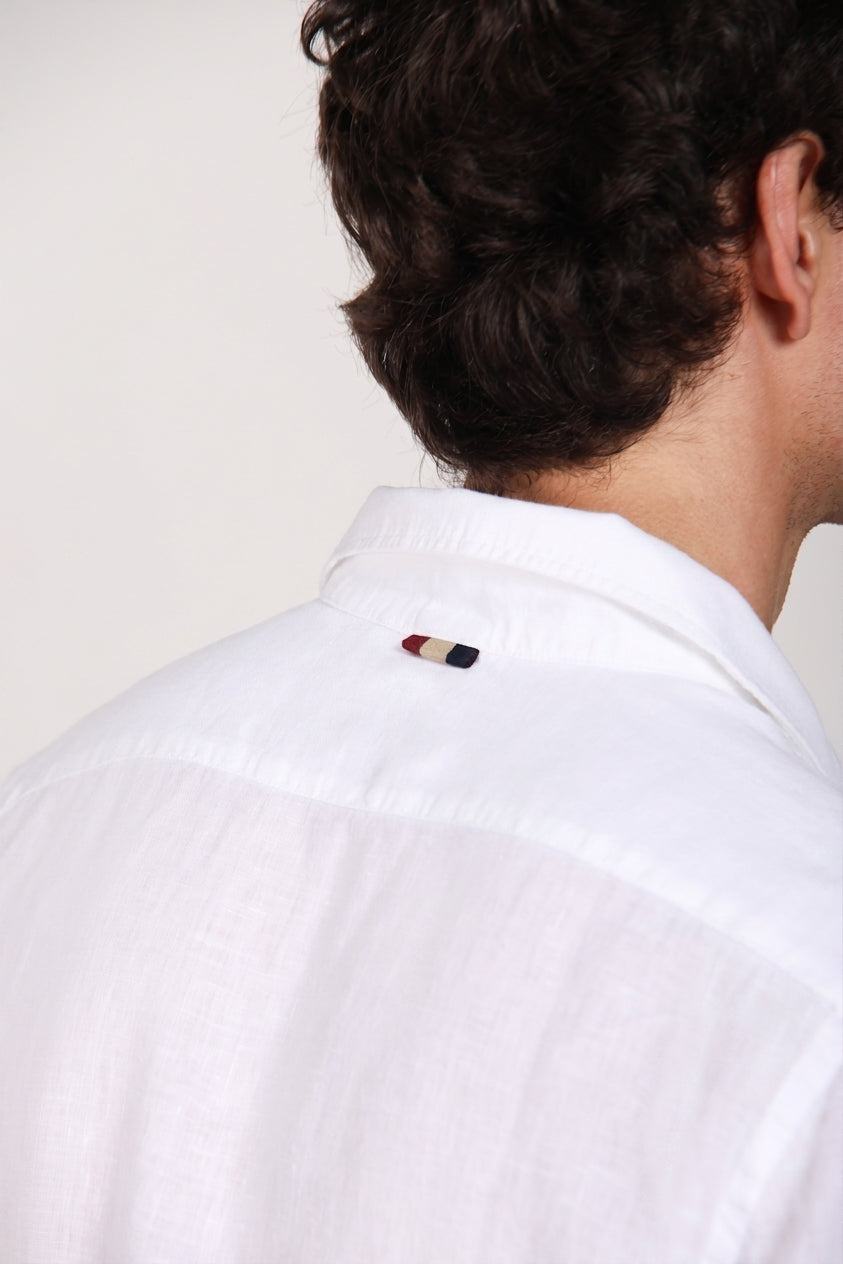 Torino camisa hombre en tela de lino ①