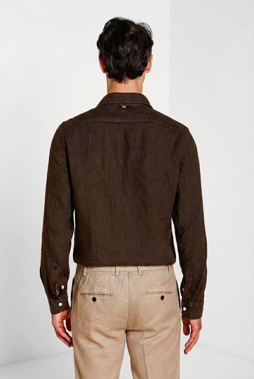 Torino Hemd Herren aus Leinen Canvas ①