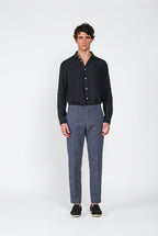 Torino men's shirt in linen canvas ①