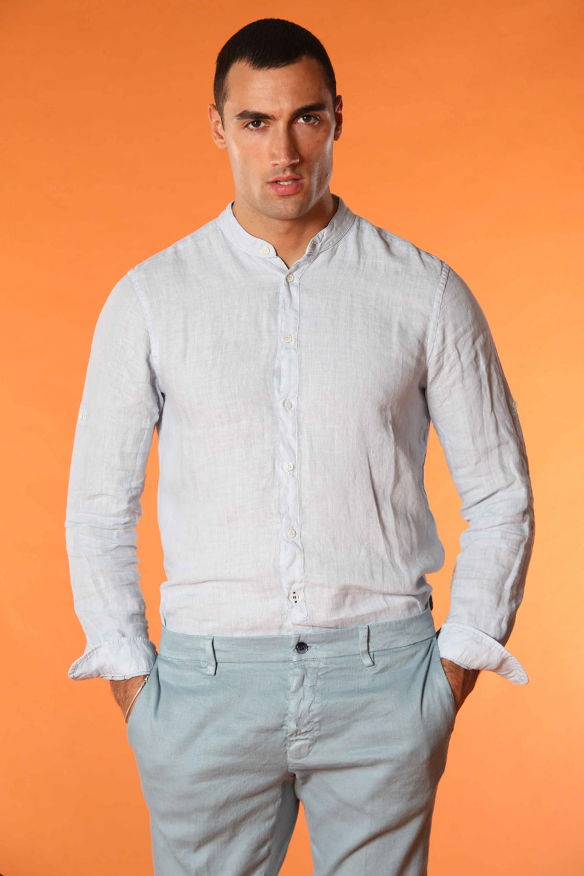 Porto camicia uomo a manica lunga in lino