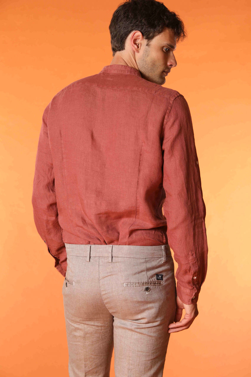 Porto camicia uomo a manica lunga in lino