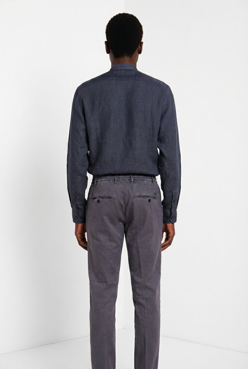 Porto camicia uomo in tela lino ①