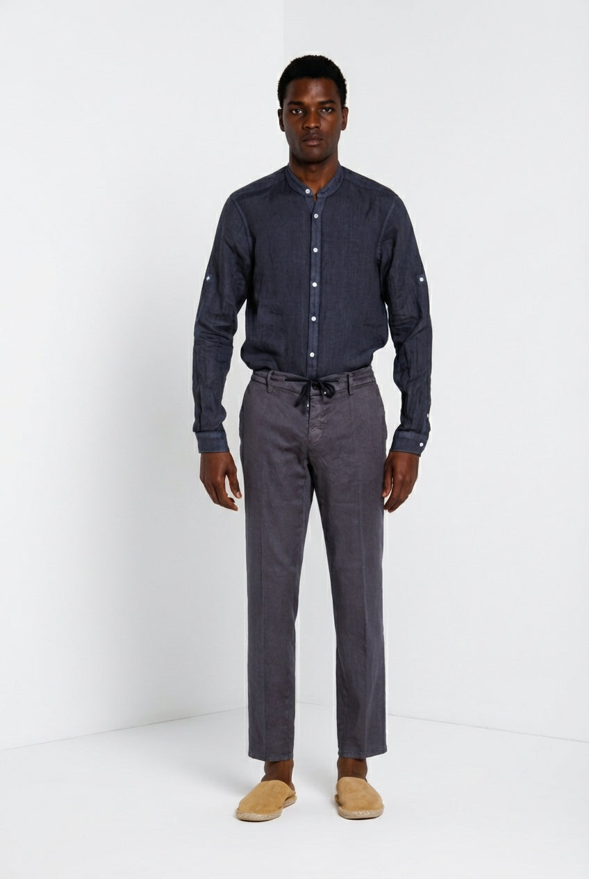 Porto men's shirt in linen canvas ①