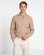 Porto camisa hombre en tela de lino ①