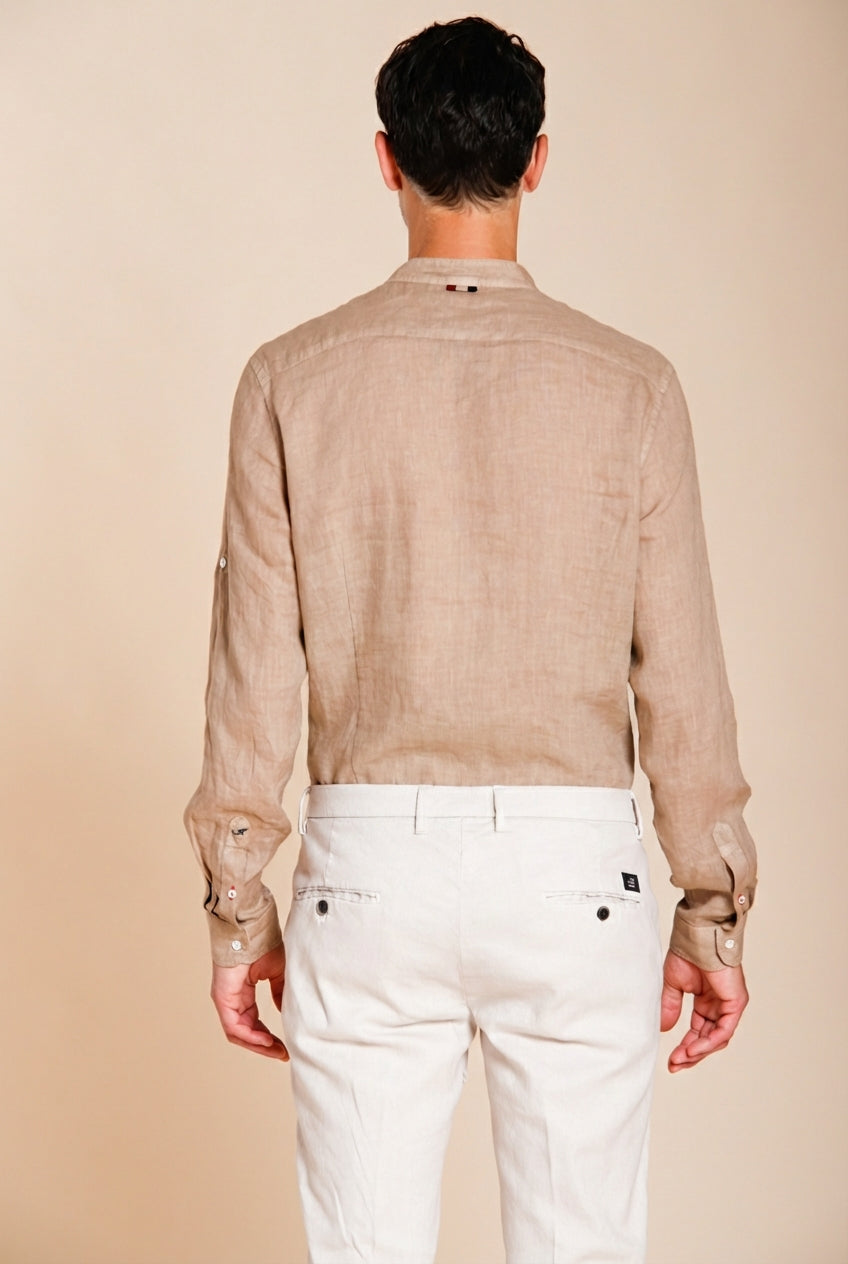 Porto men's shirt in linen canvas ①