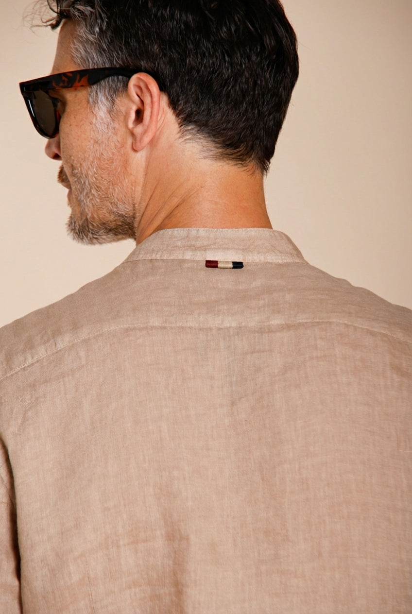 Porto men's shirt in linen canvas ①
