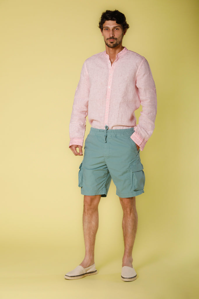 Immagine 2 di camicia uomo a manica lunga in lino color bali modello Porto di Mason's