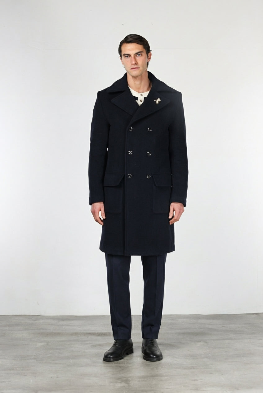 Churchill Men's Coat in Soft Wool Fabric