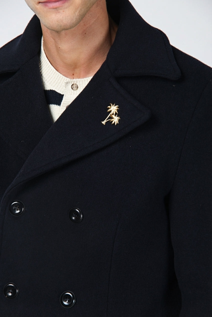 Churchill Men's Coat in Soft Wool Fabric