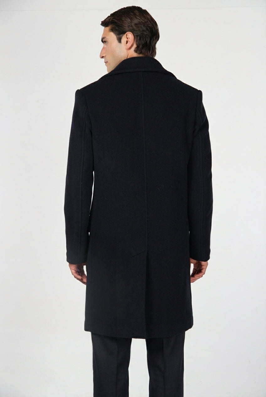 Churchill Men's Coat in Soft Wool Fabric