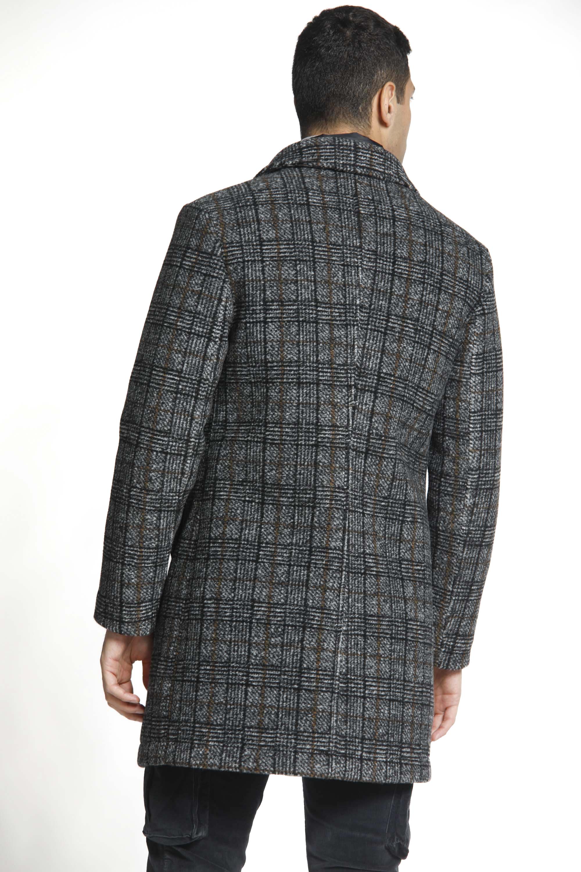 Los Angeles man wool cloth coat with galles pattern
