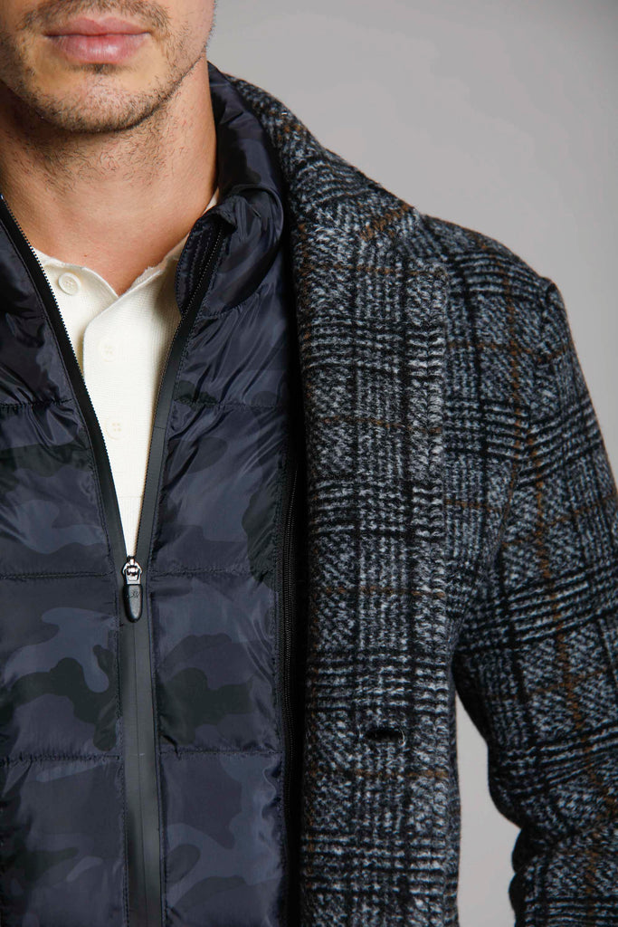 Los Angeles cappotto uomo in panno di lana con pattern galles