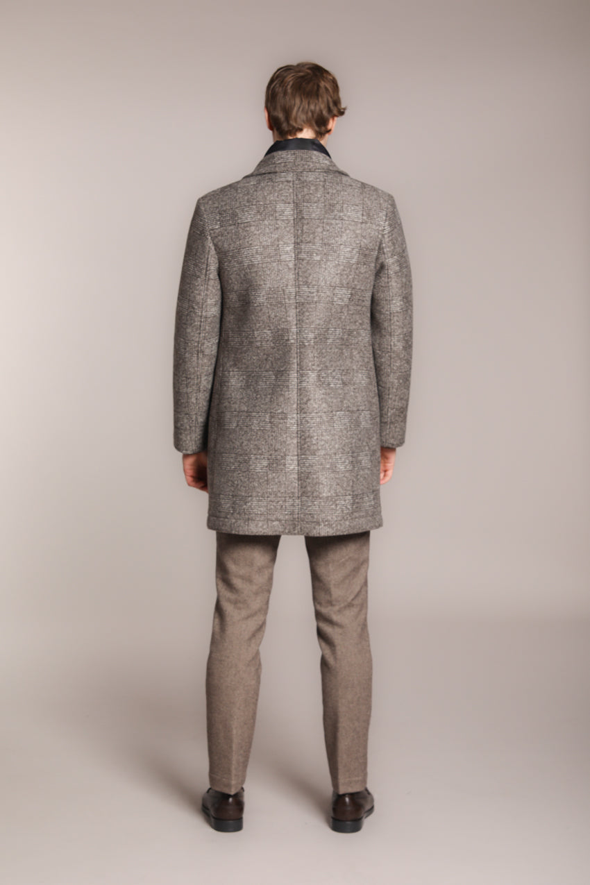 Foto 5 Los Angeles cappotto uomo in panno di lana stampa galles