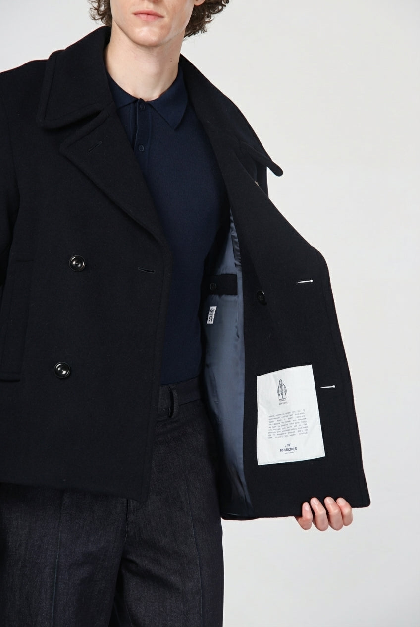 Brando Men's Coat in Soft Wool Fabric