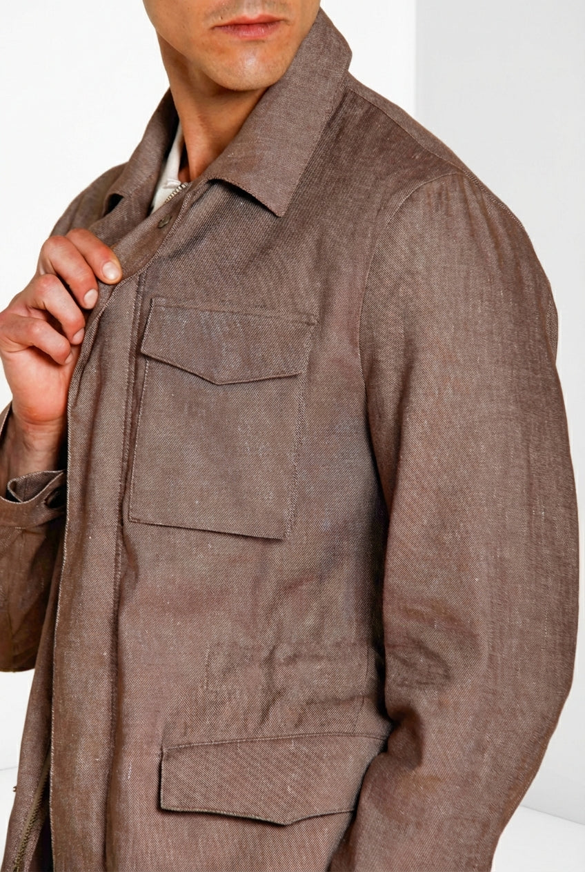 Field Jacket giubbotto uomo in denim trama diagonale