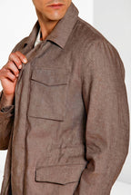 Field Jacket giubbotto uomo in denim trama diagonale