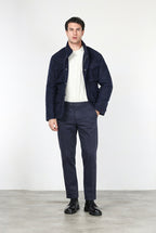 Men's M74 Field Jacket in knit-effect fabric with Prince of Wales check