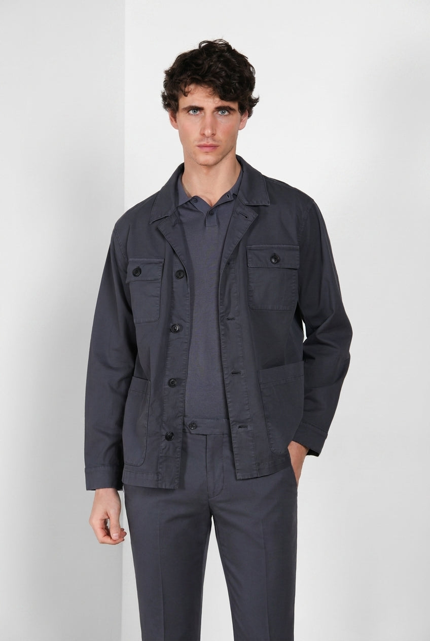 City Jacket Summer giubbotto uomo in cavallery di cotone e lino stretch