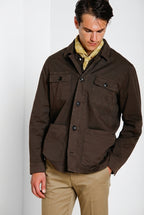 City Jacket Summer men's jacket in stretch cotton and linen cavalry