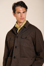 City Jacket Summer Jacke Herren aus Stretch-Cavallery aus Baumwolle und Leinen