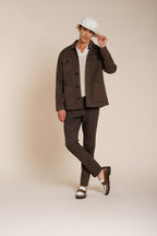 City Jacket Summer Jacke Herren aus Stretch-Cavallery aus Baumwolle und Leinen