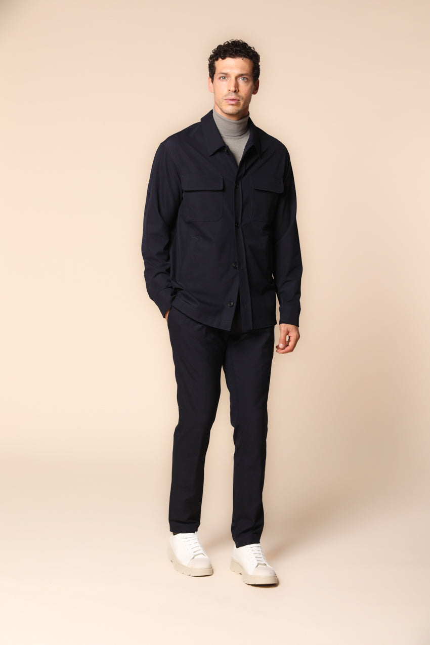 Williams overshirt uomo in tessuto dynamic slim fit