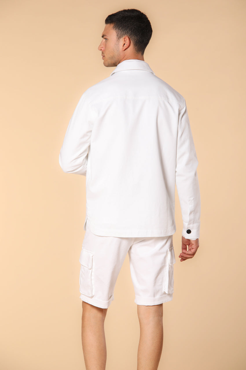 Williams overshirt uomo in tessuto jersey stretch di cotone