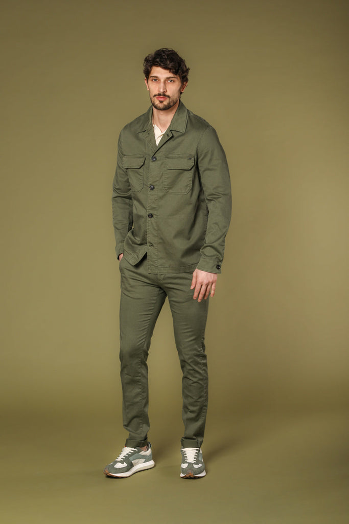 immagine 2 di jacket overshirt uomo modello Summer in verde fit regular di Mason's