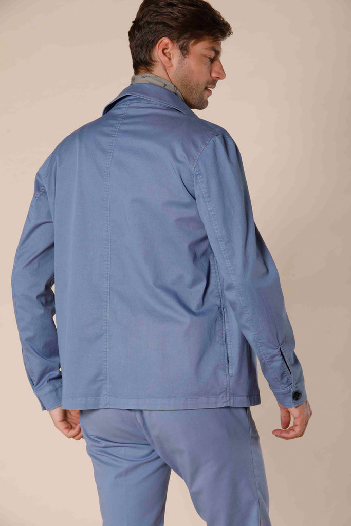 Immagine 5 di overshirt uomo in cotone e tencel azzurro modello Summer Jacket di Mason's