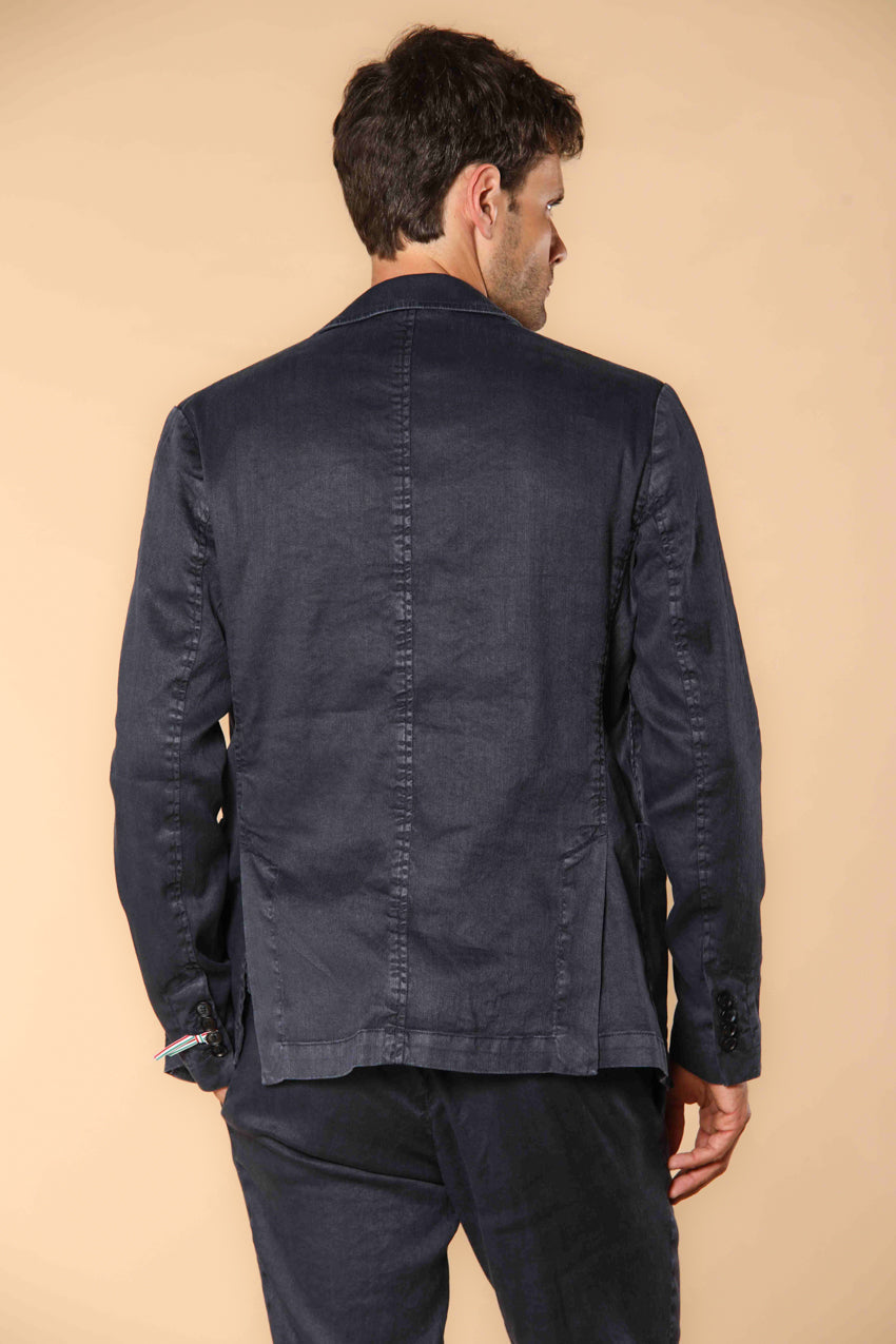 Da Vinci Summer blazer uomo in twill di lino e cotone regular fit