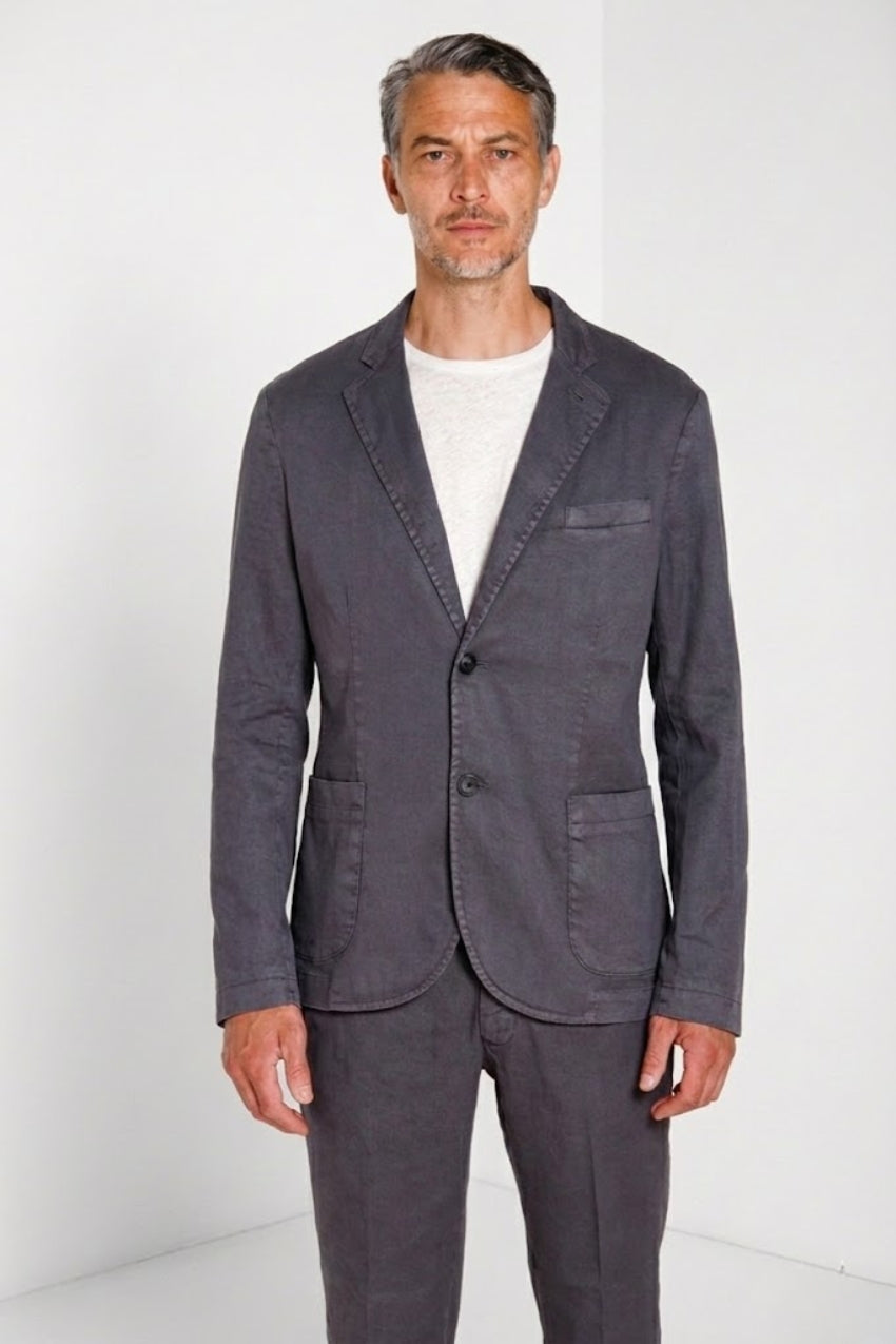 Da Vinci Blazer Herren aus Leinen und Baumwolle Twill