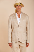Da Vinci men's blazer in linen and cotton twill