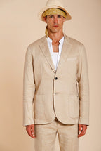 Da Vinci men's blazer in linen and cotton twill
