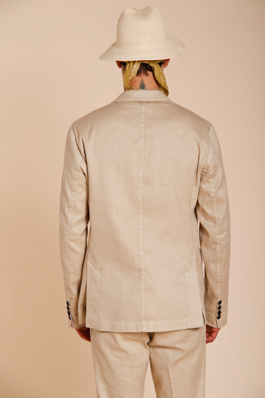 Da Vinci men's blazer in linen and cotton twill