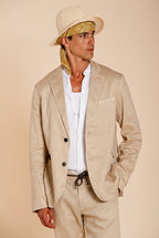 Da Vinci men's blazer in linen and cotton twill