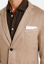 Da Vinci blazer hombre en twill de lino y algodón
