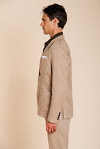 Da Vinci men's blazer in linen and cotton twill