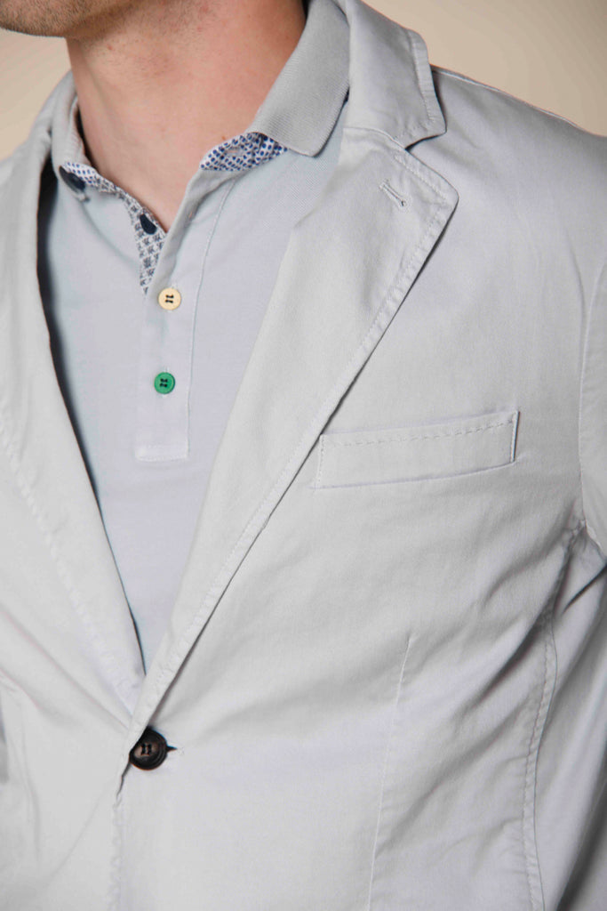Immagine 3 di blazer uomo in cotone e tencel color grigio chiaro modello Da Vinci di Mason's