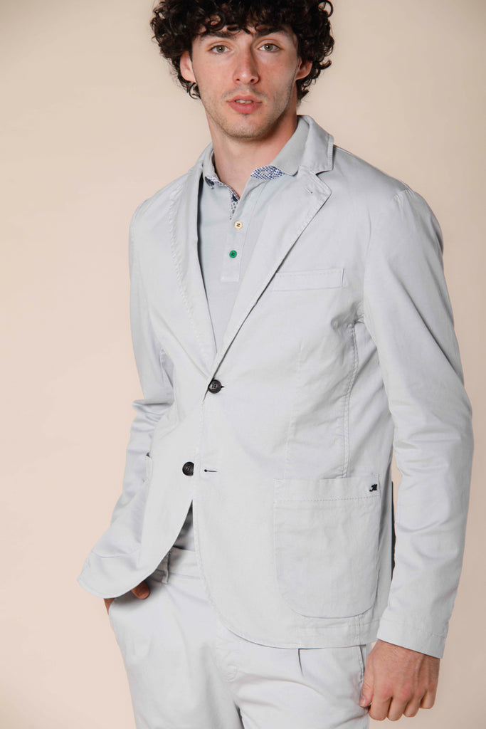 Immagine 6 di blazer uomo in cotone e tencel color grigio chiaro modello Da Vinci di Mason's