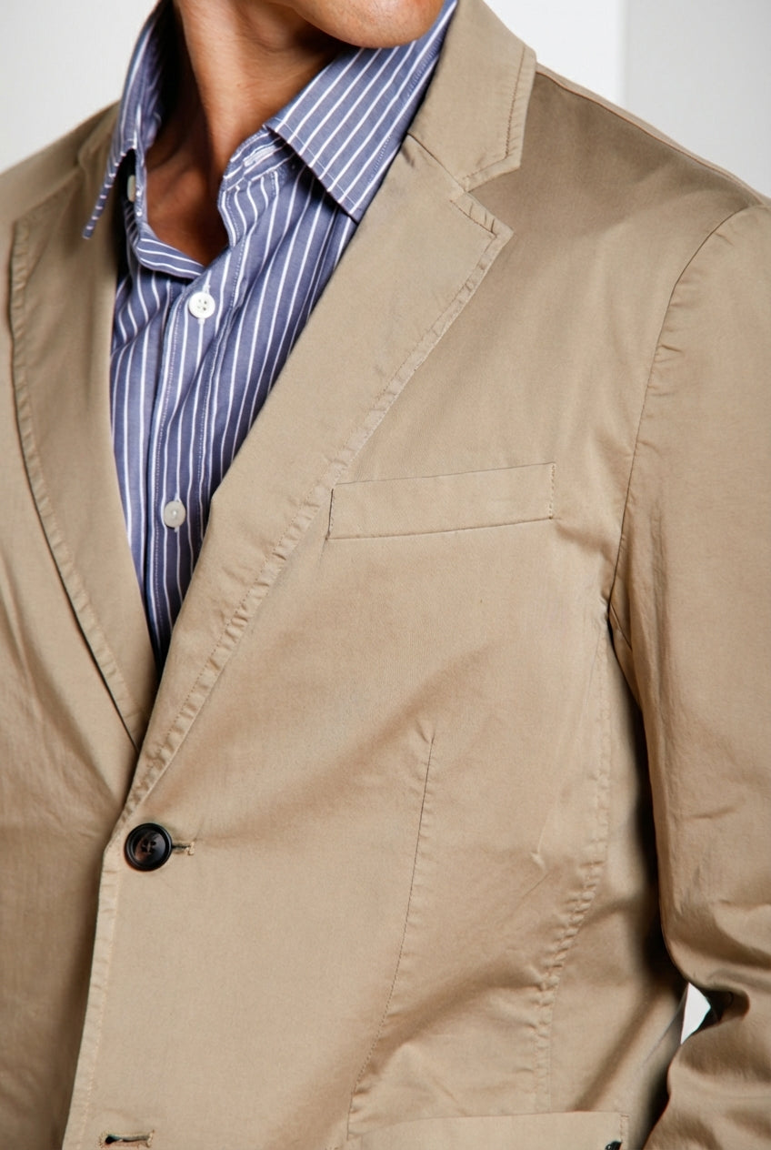 Da Vinci Travel blazer uomo in raso tecnico travel stretch