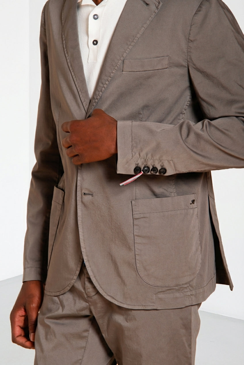 Da Vinci Travel blazer uomo in raso tecnico travel stretch